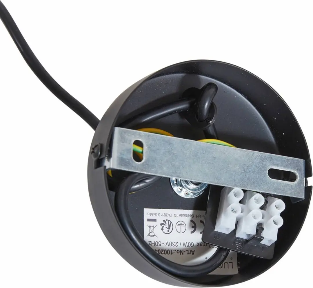 Lindby Hanglamp Glas Metaal 35cm E27 - Rokerig grijs