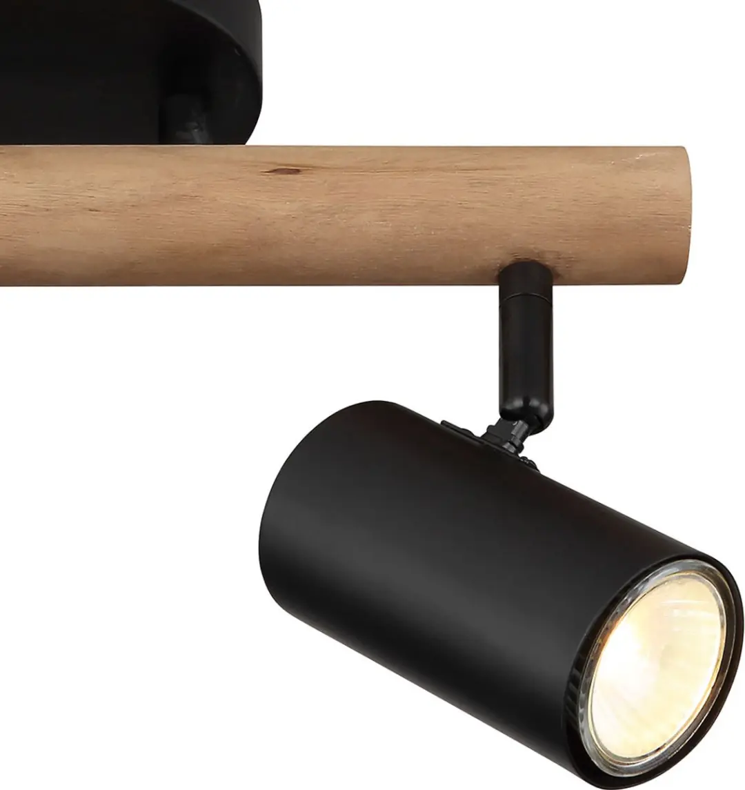 Globo Plafondlamp Eetkamer 2 Spots GU10 - Zwart