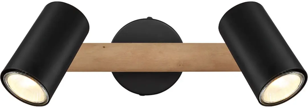 Globo Plafondlamp Eetkamer 2 Spots GU10 - Zwart