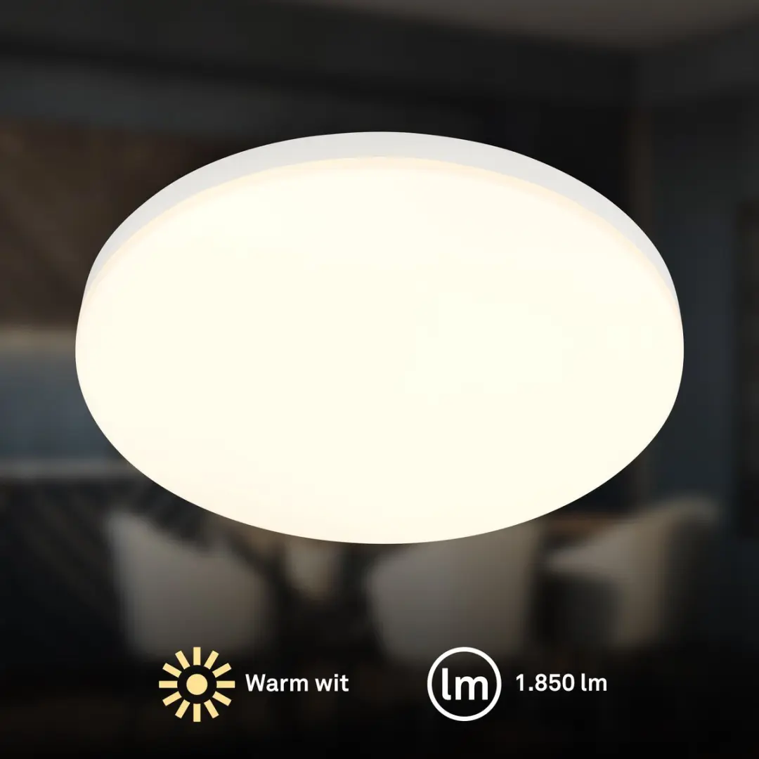 Briloner Stan LED Plafondlamp 24W - Ø26cm - Wit
