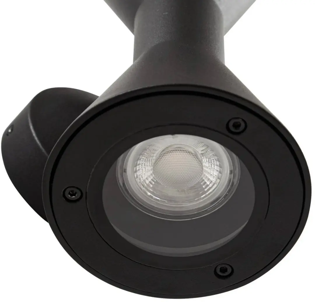 Lucande Wandlamp Buiten 2-lichts GU10 - Zwart