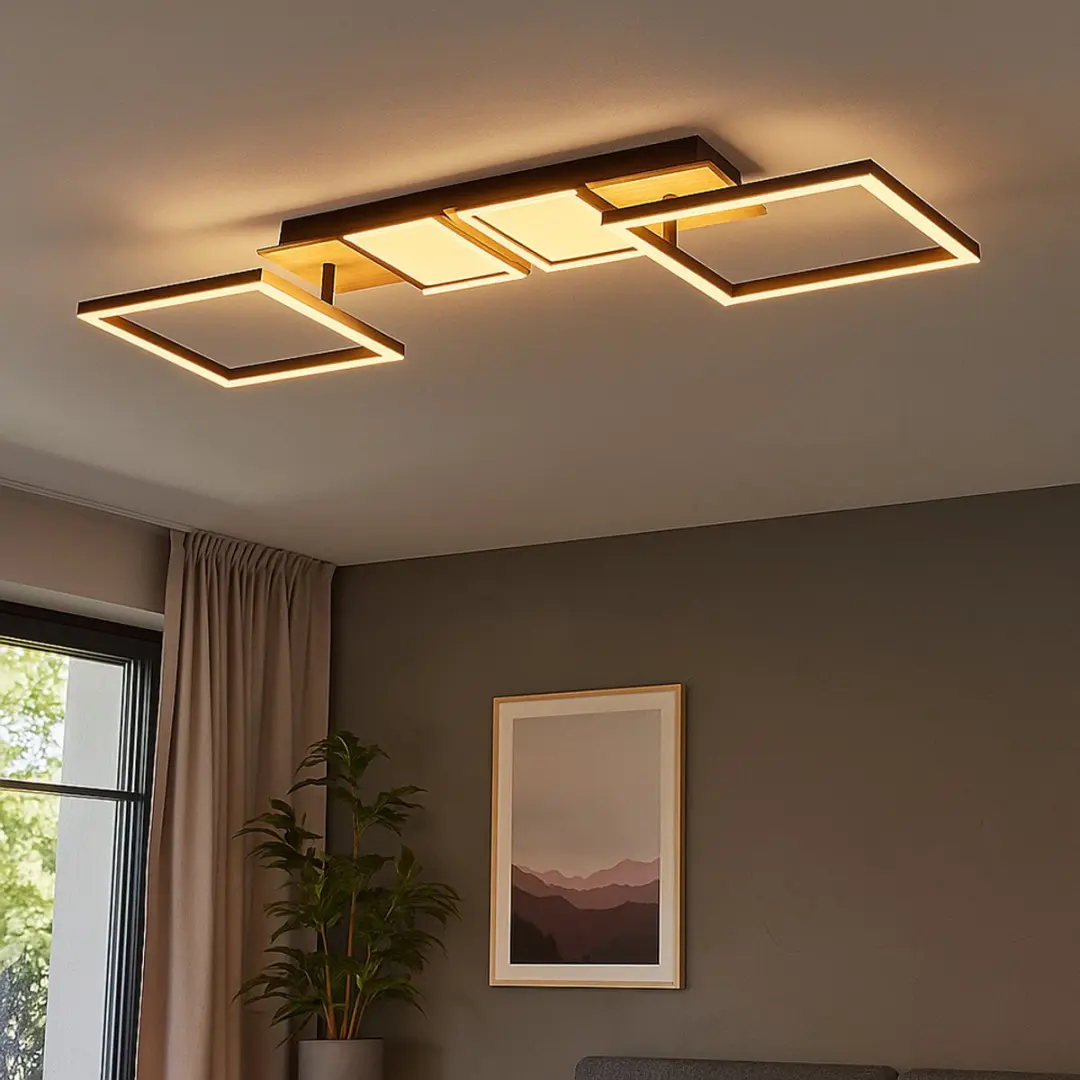 Globo LED Plafondlamp Houtlook 36W 2100lm