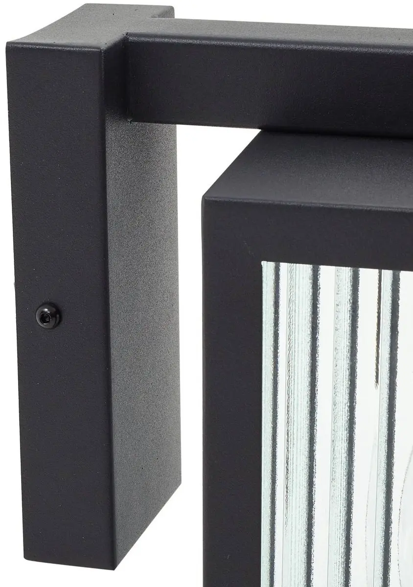 Lindby Wandlamp Buiten 1 Licht E27 - Zwart/Transparant