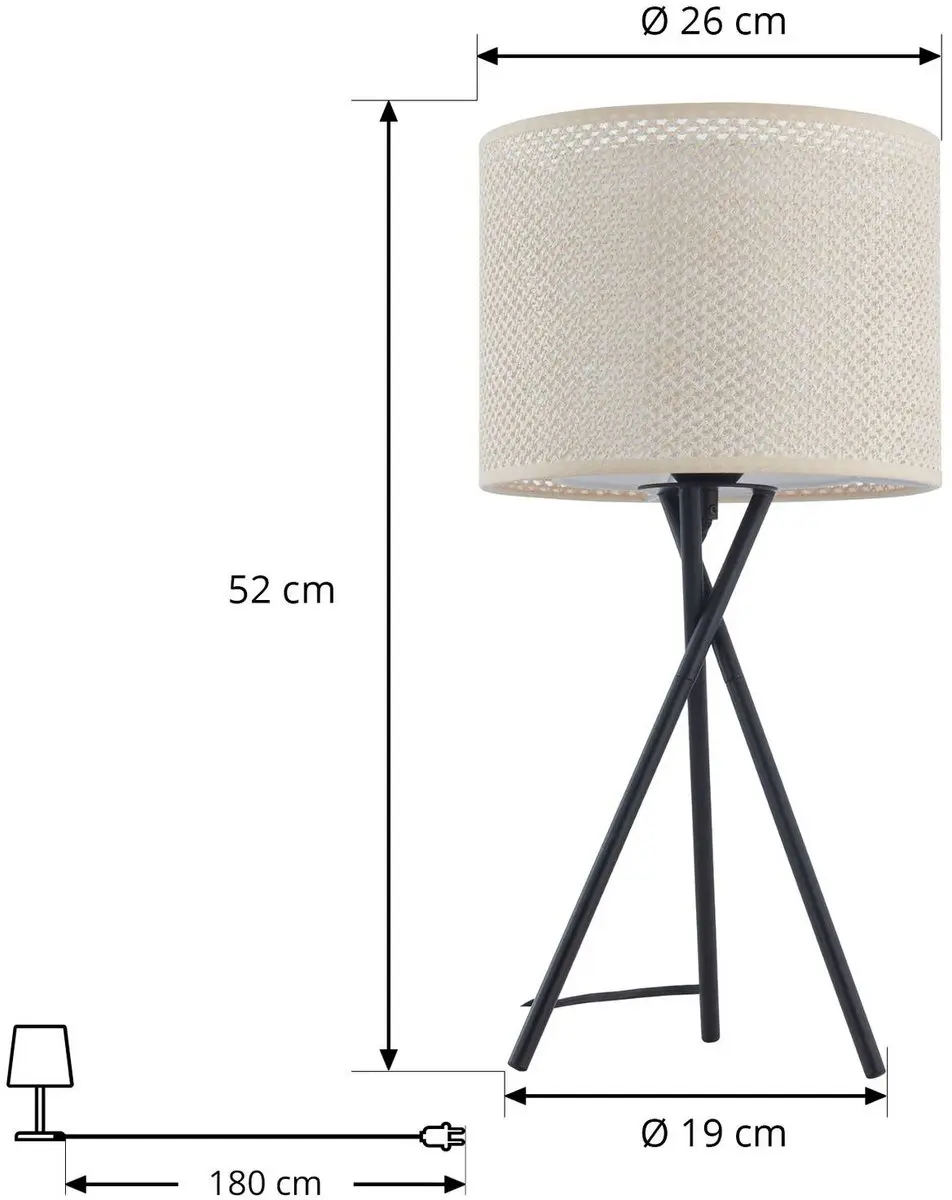 Lindby Tafellamp 1 Licht E27 Beige