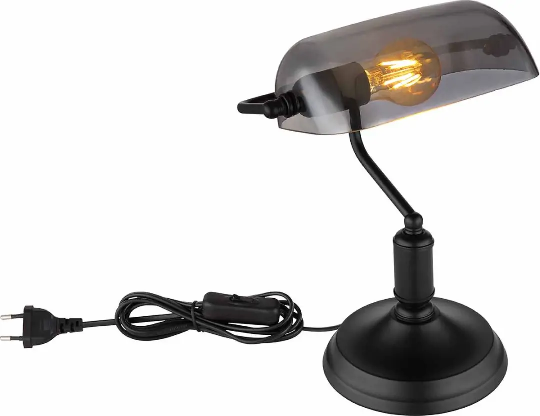 Globo Antique Bureaulamp Zwart - E27