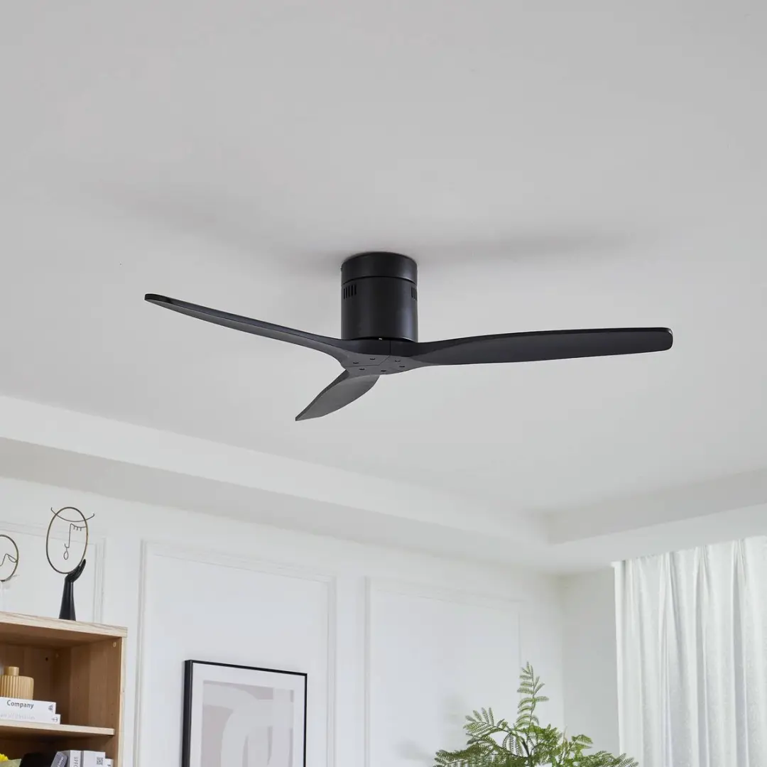 Lucande Plafondventilator 132cm - 3 Bladen - Zwart