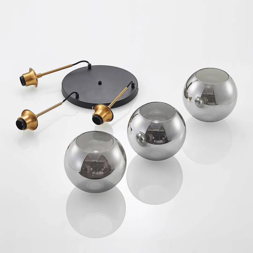 Lindby Hanglamp 3-Lichts - Brons/Rookgrijs