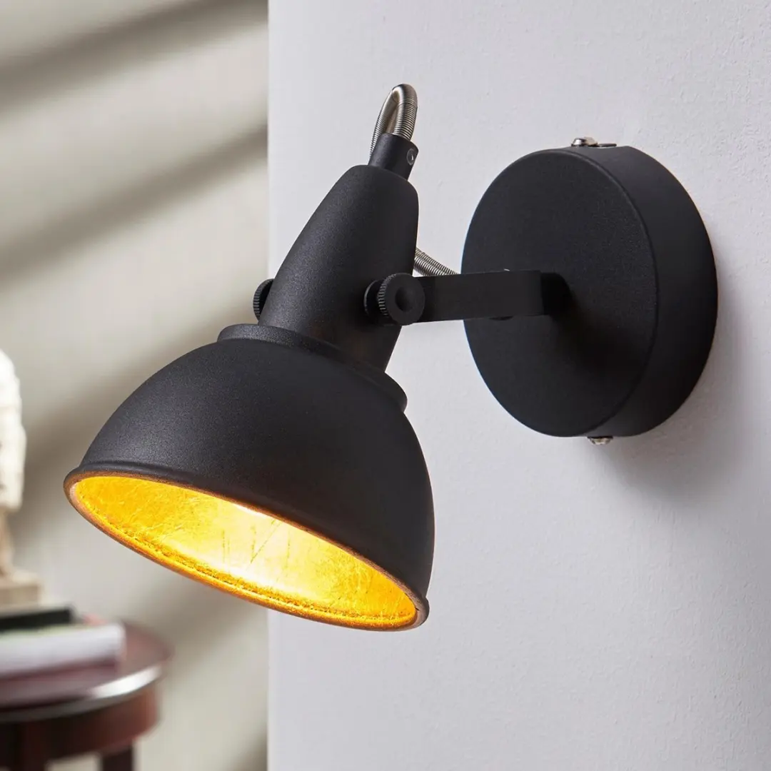 Lindby Buitenspot 1 Licht E14 Metaal - Zwart/Goud