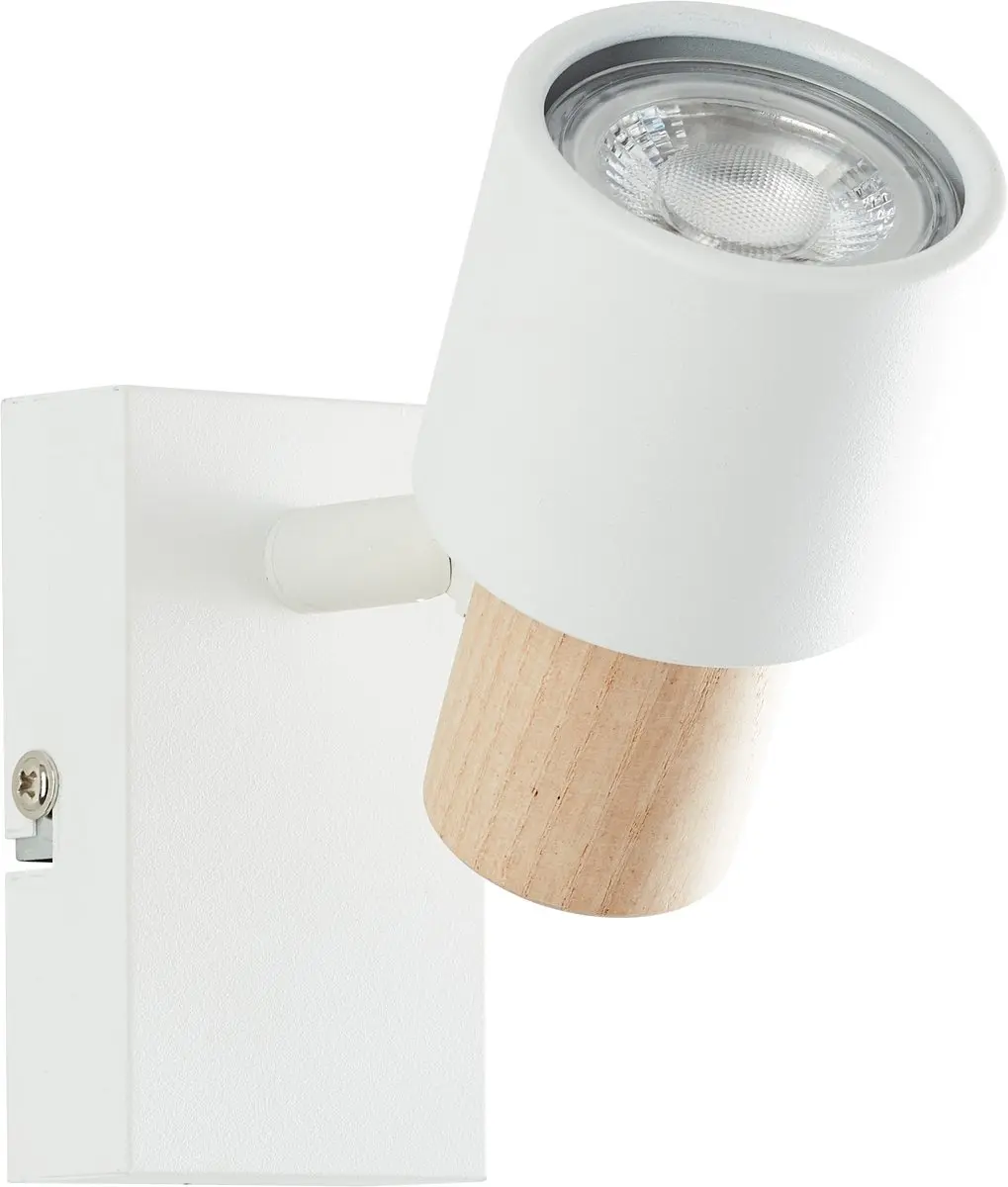 Brilliant Pini Wandlamp GU10 24W - Wit/Licht hout