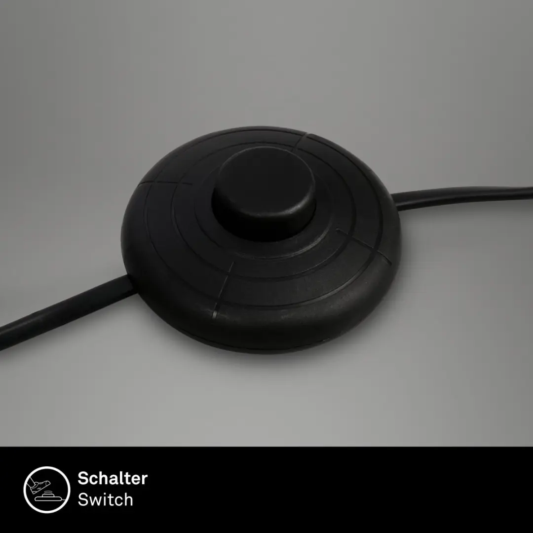 Briloner Ekko Vloerlamp - 128cm - Zwart