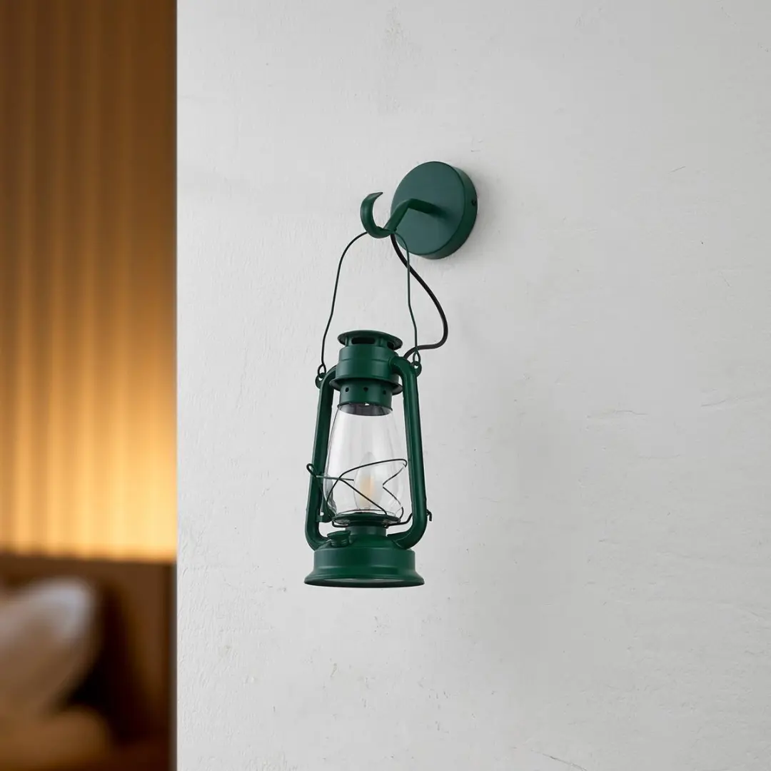 Lindby Wandlamp Metaal Glas 10W - Groen/Transparant