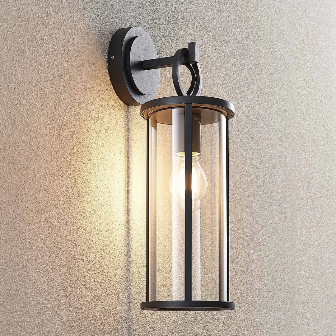 Lucande Wandlamp Buiten 1 Licht E27 Grafiet