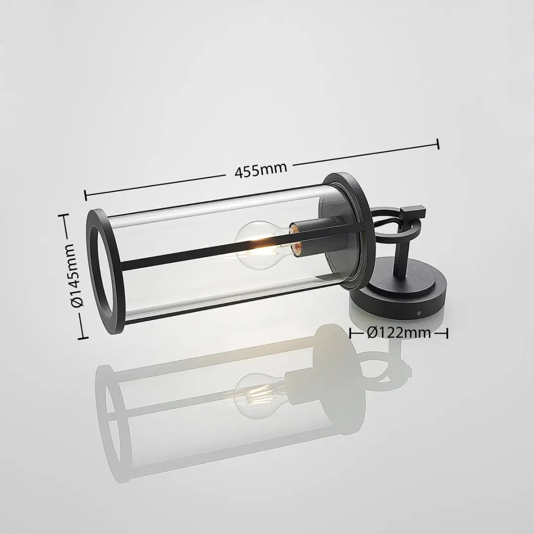 Lucande Wandlamp Buiten 1 Licht E27 Grafiet