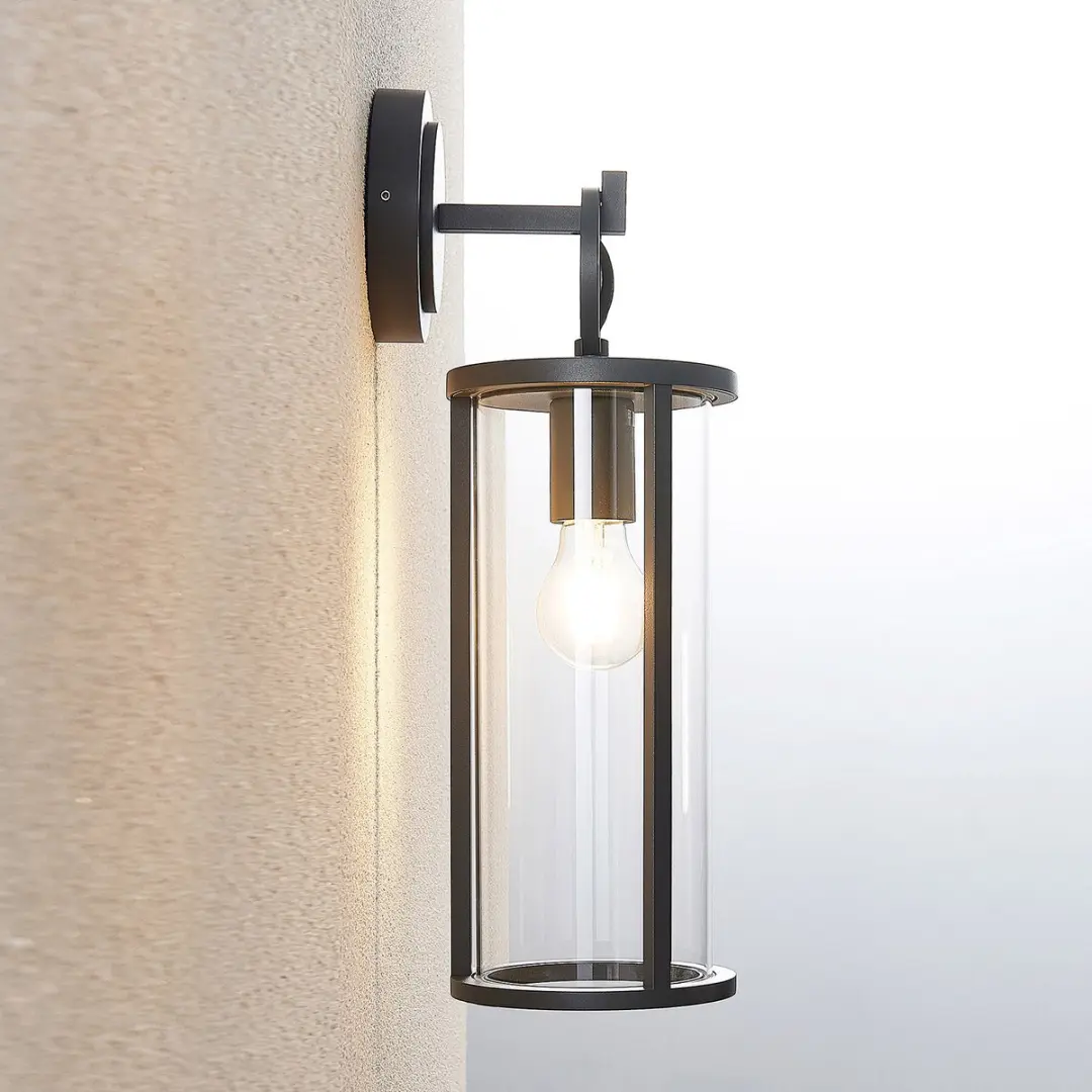 Lucande Wandlamp Buiten 1 Licht E27 Grafiet