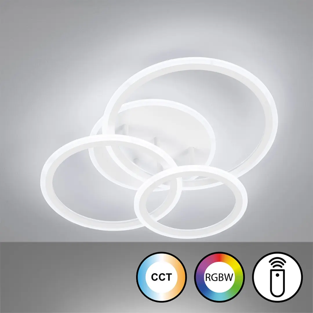 Fischer & Honsel Gelder Plafondlamp 49.5W - Ø50cm Wit - afbeelding 2 van 3