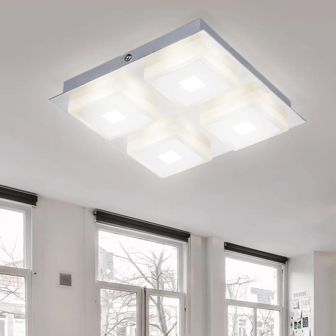 Globo Plafondlamp 4-vlam 20x20cm - 4x5W LED 210lm - Wit