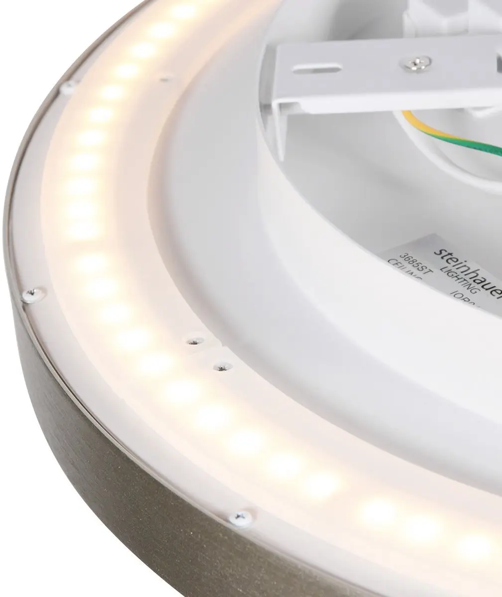 Steinhauer Plafonnier Flady 4367ST - 2x20W 2000 Lumen - Ø30cm Zilver