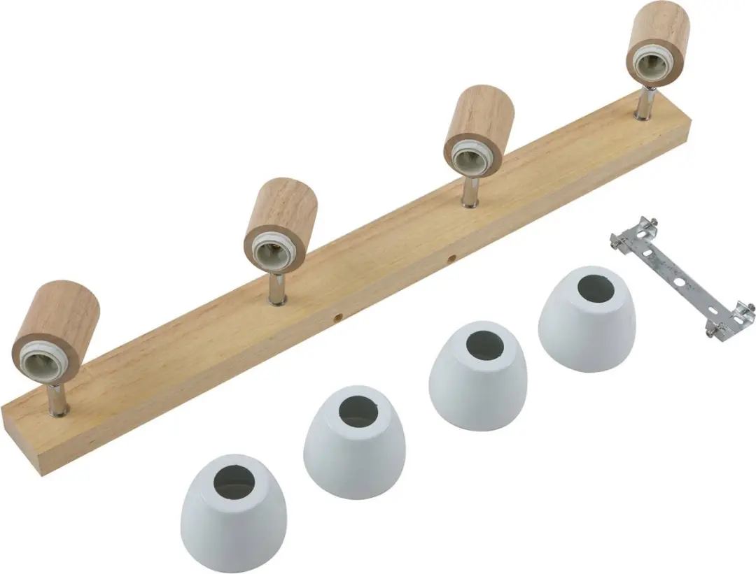 Lindby Thorin+ Buitenspot 4-lichts Hout/Wit - E14