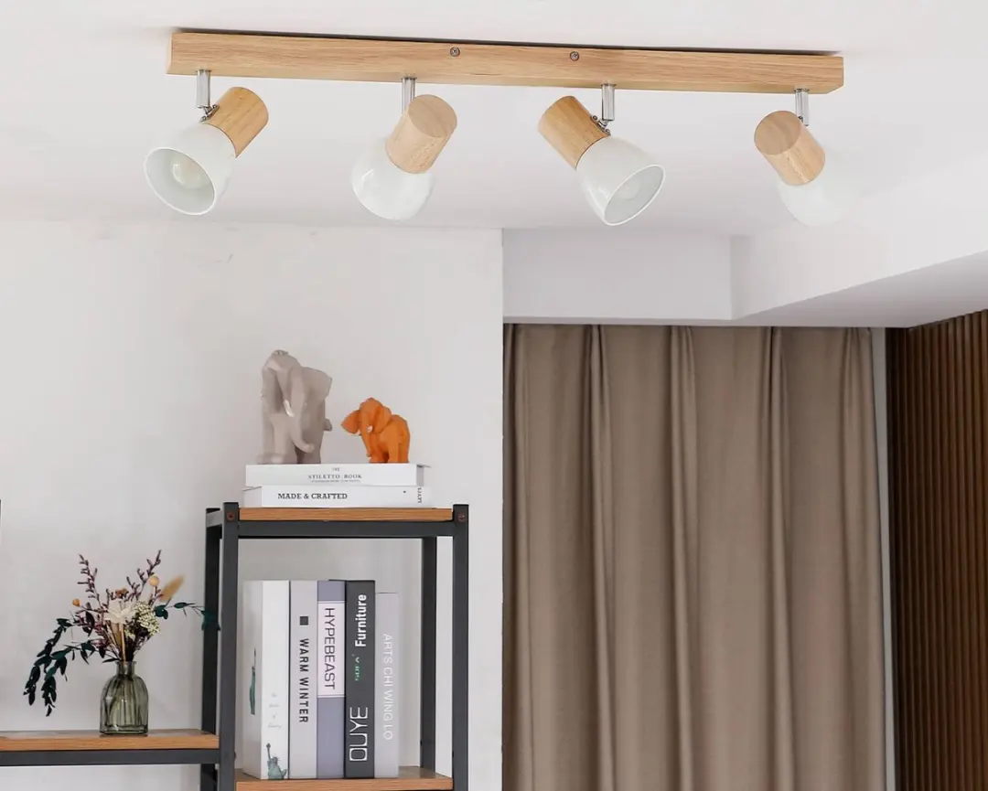 Lindby Thorin+ Buitenspot 4-lichts Hout/Wit - E14