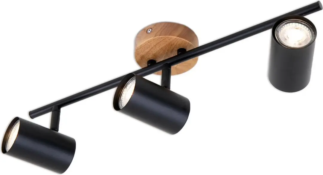 Briloner Wood & Style Plafondlamp 3x GU10