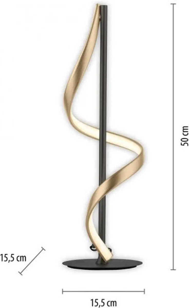 Paul Neuhaus Q-Swing Smart Tafellamp 10.5W - Antraciet & Goud