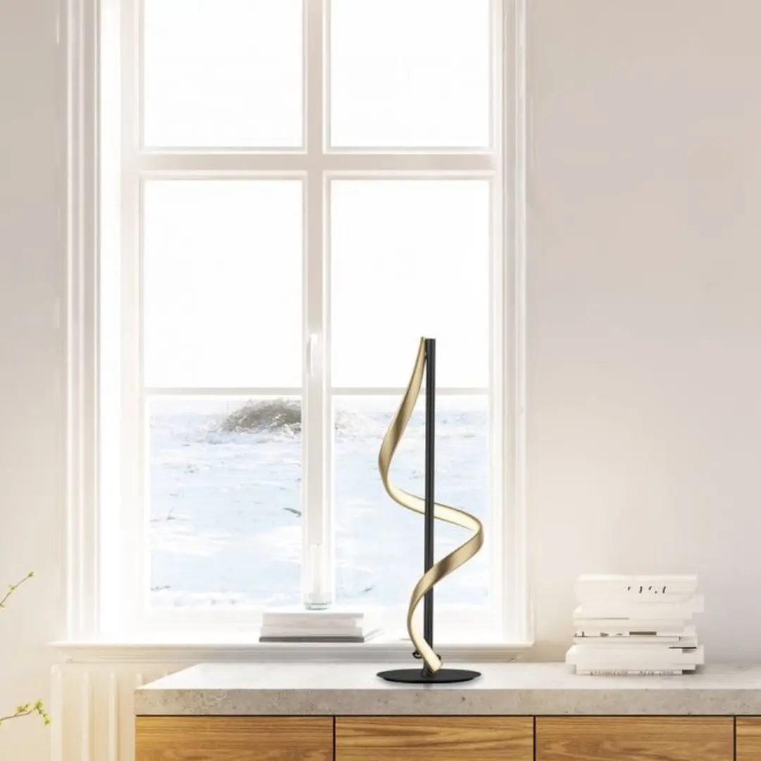 Paul Neuhaus Q-Swing Smart Tafellamp 10.5W - Antraciet & Goud