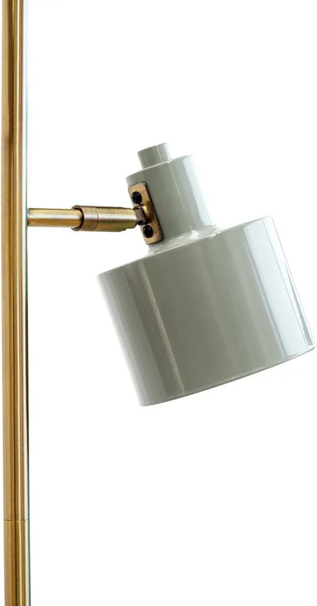 Dyberg Larsen Vloerlamp Ocean H160cm - 2x6W - Olijf/Messing