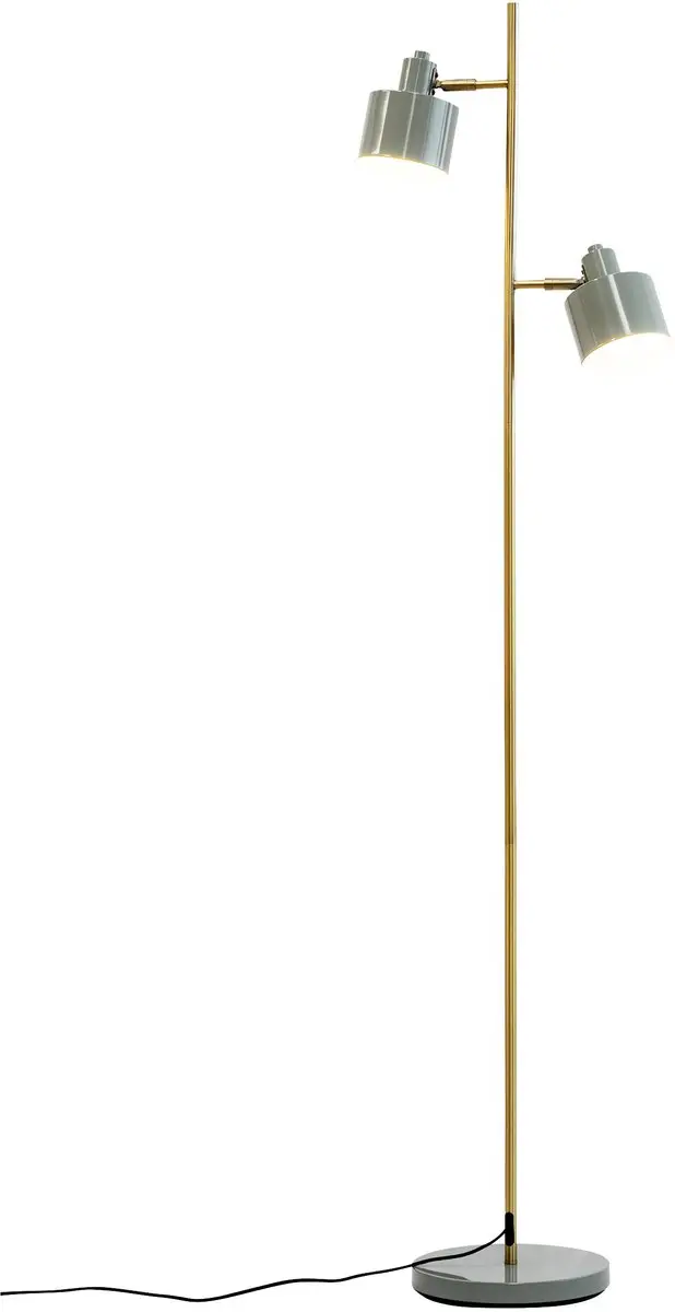 Dyberg Larsen Vloerlamp Ocean H160cm - 2x6W - Olijf/Messing