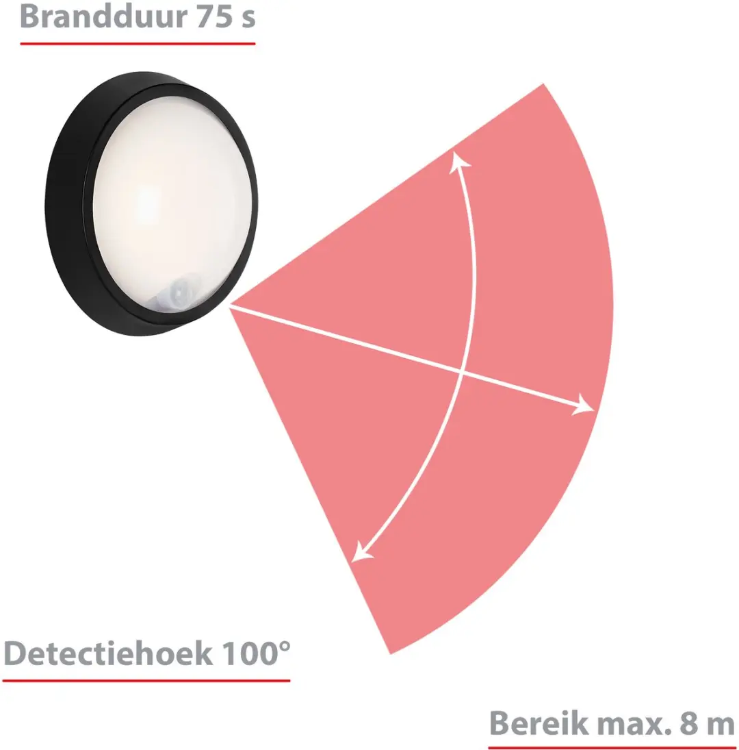 Briloner Helsinki LED Wandlamp 12W - Zwart