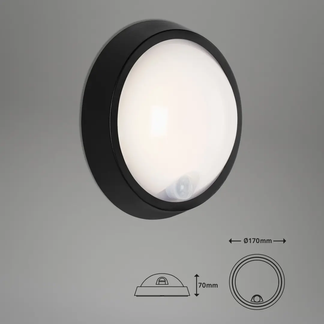 Briloner Helsinki LED Wandlamp 12W - Zwart