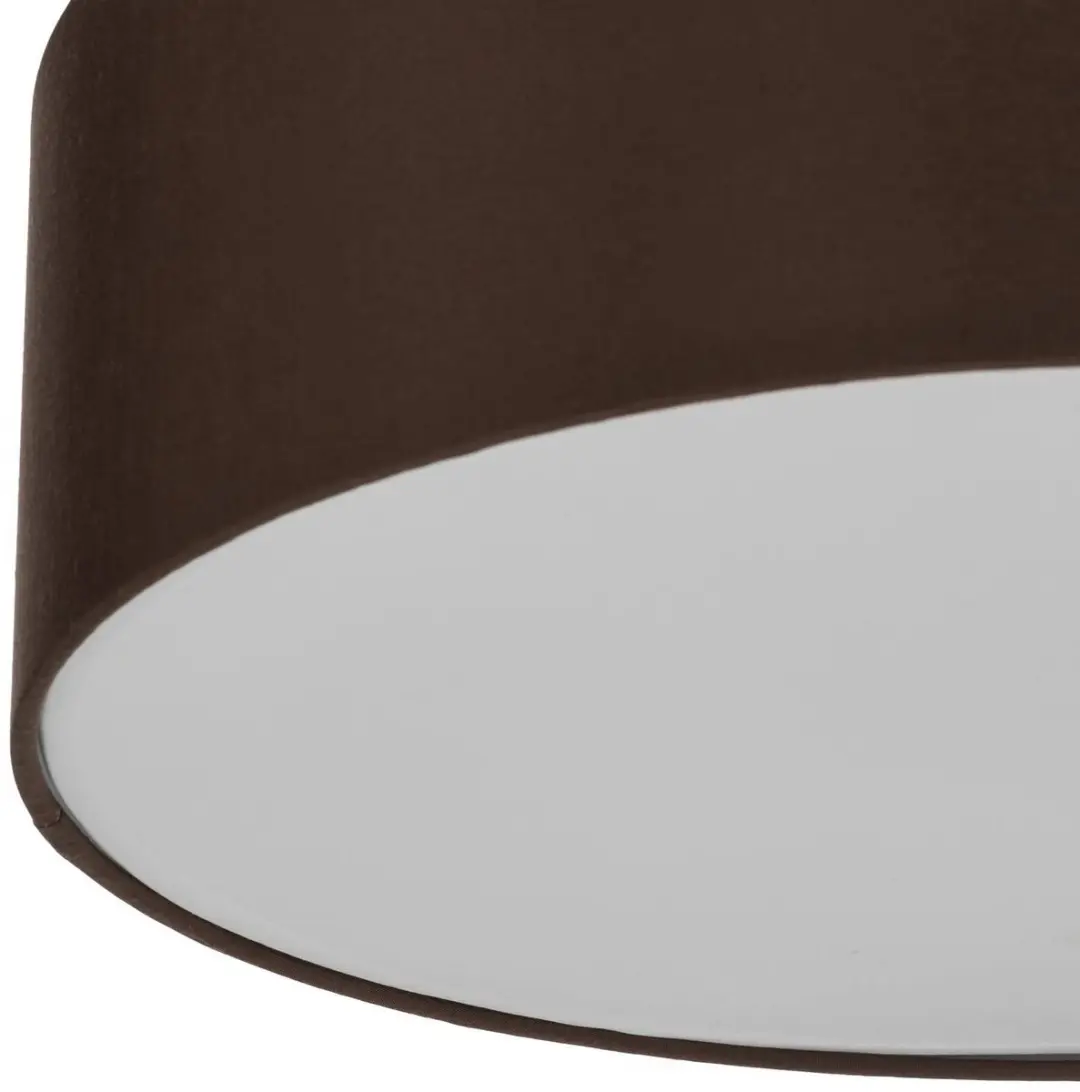 Lindby Plafondlamp 3-Lichts - Ø40cm - Bruin/Wit/Mat Nikkel