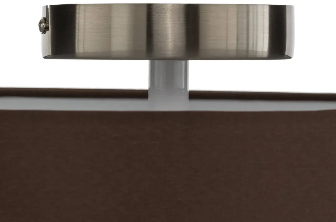 Lindby Plafondlamp 3-Lichts - Ø40cm - Bruin/Wit/Mat Nikkel