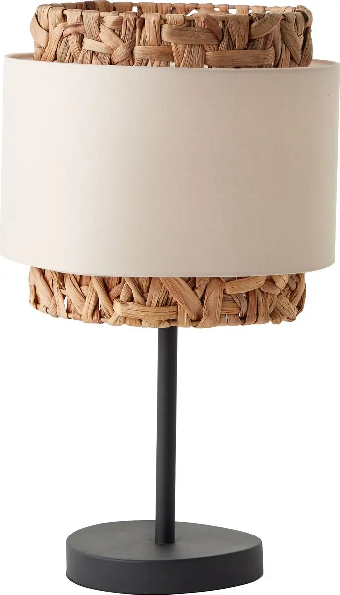 Brilliant Waterlilly Tafellamp - 25cm - Wit Rotan