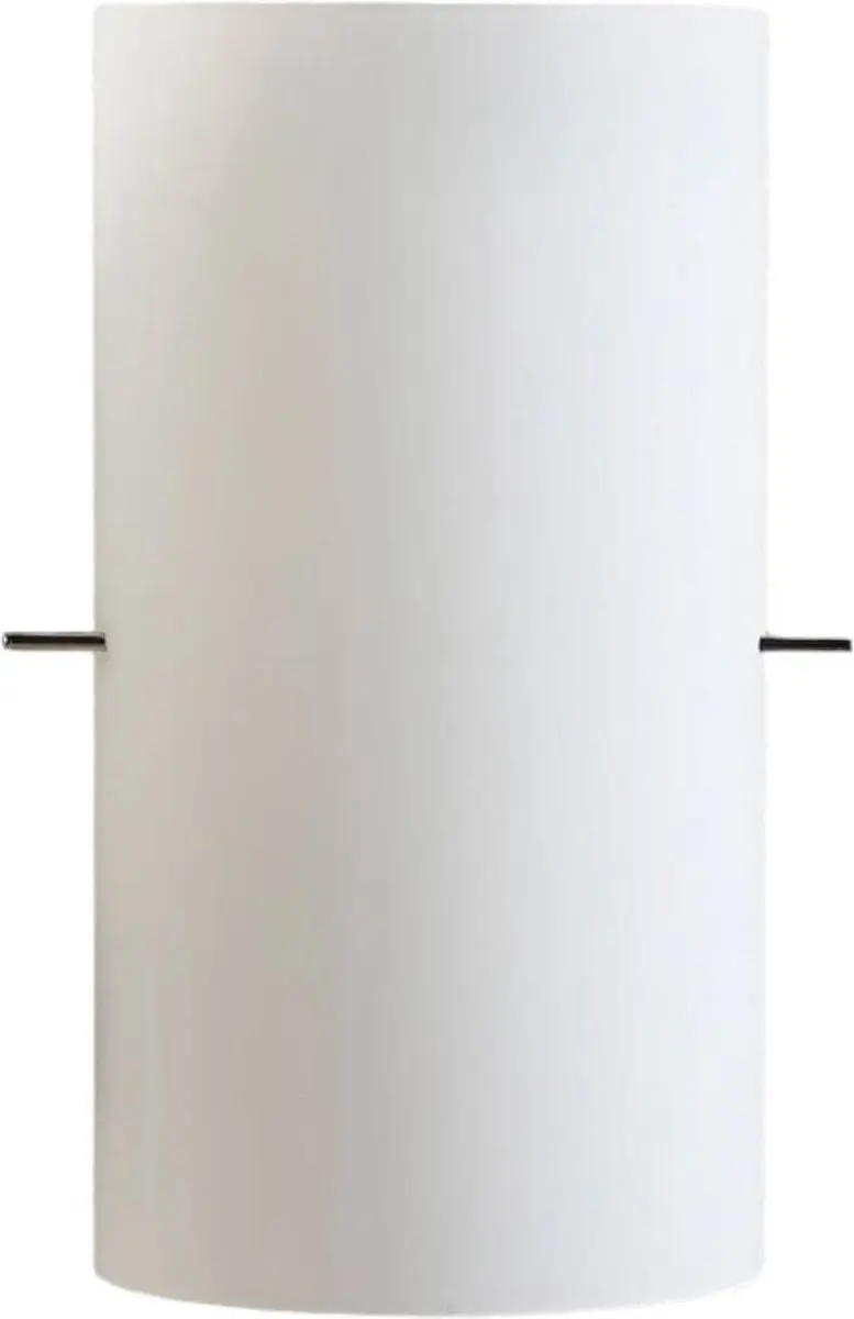 Lindby Wandlamp Glas Metaal 1 Licht E14 - 28cm - Mat Wit/Chroom
