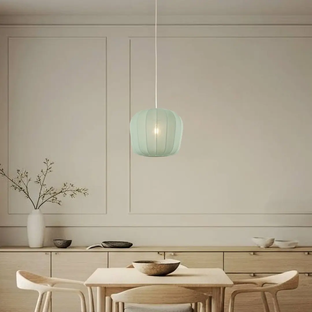 Lindby Hanglamp Stof 1 Licht E27 - Blauw