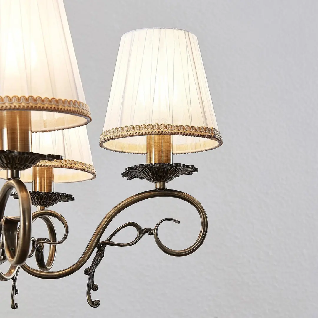 Lindby Kroonluchter 5-Lichts Textiel Metaal 60cm
