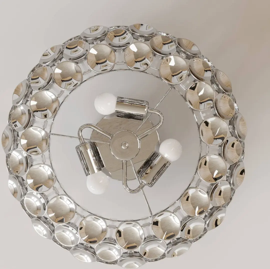 Lindby Plafondlamp Reza+ 3 Lichtpunten - Ø48cm - Chroom/Transparant