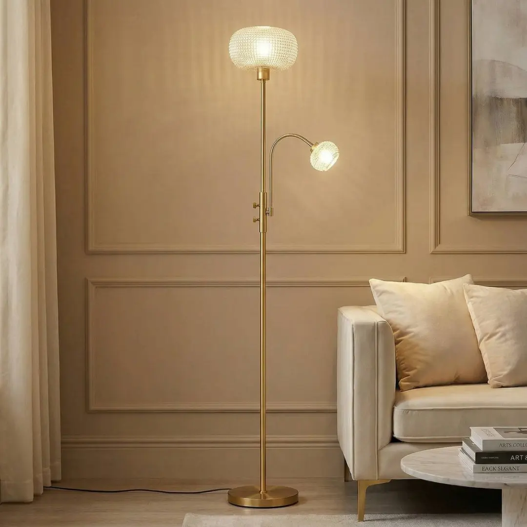 Lindby Vloerlamp 2-lichts Glas