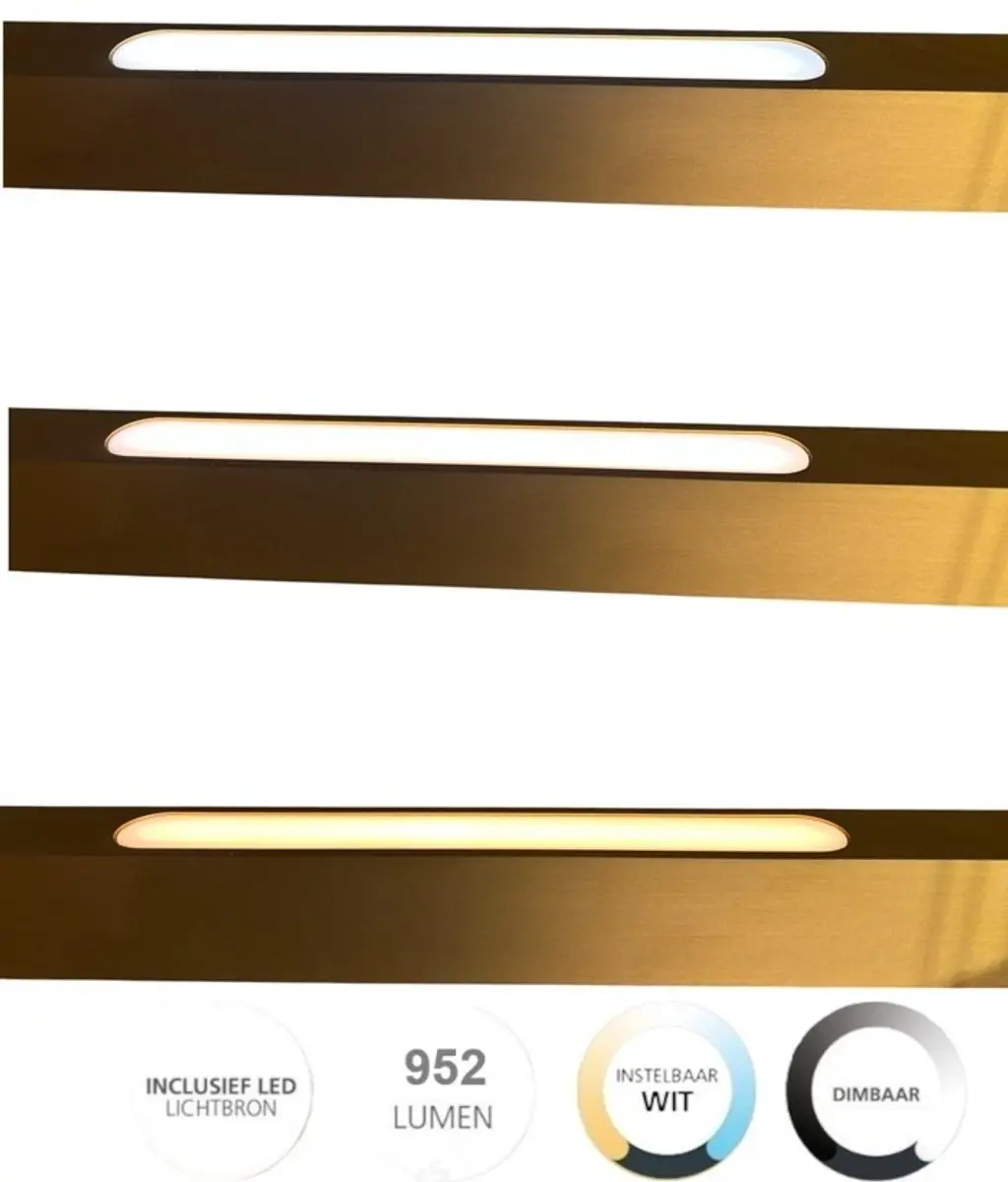 Freelight Tindra Hanglamp Brons 140cm - 3 LED Punten - Touchdimmer