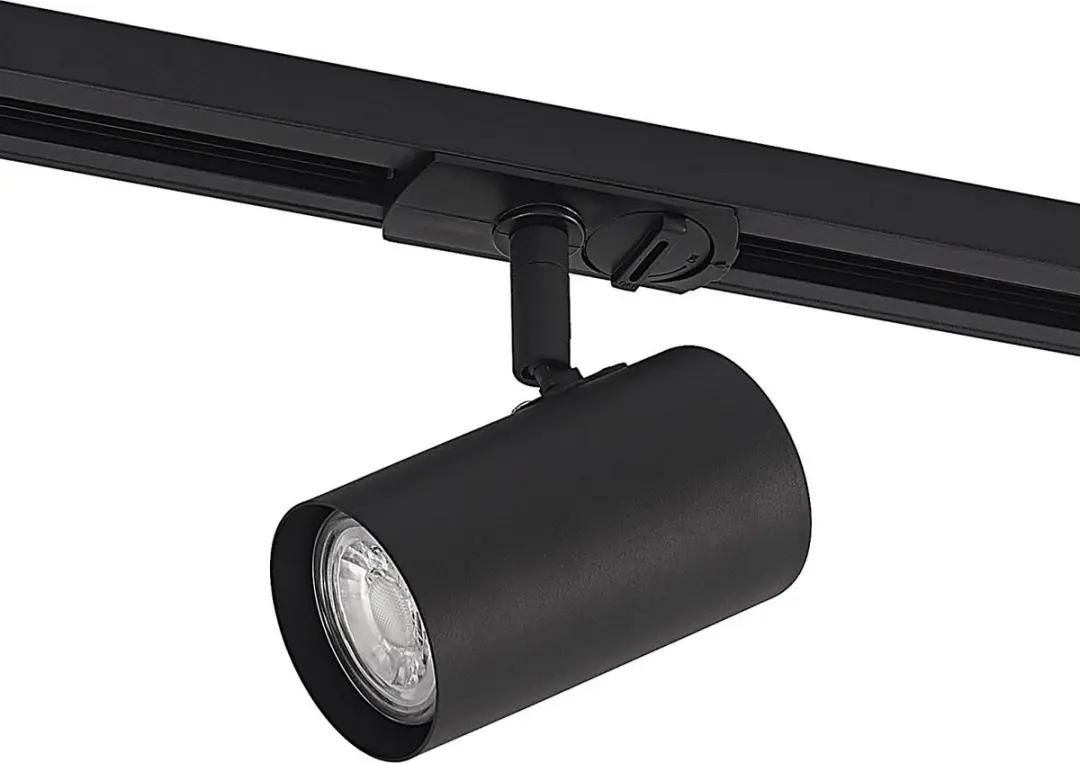 Lindby 1-Fase Railverlichting GU10 - 1 Lichtpunt - Zwart