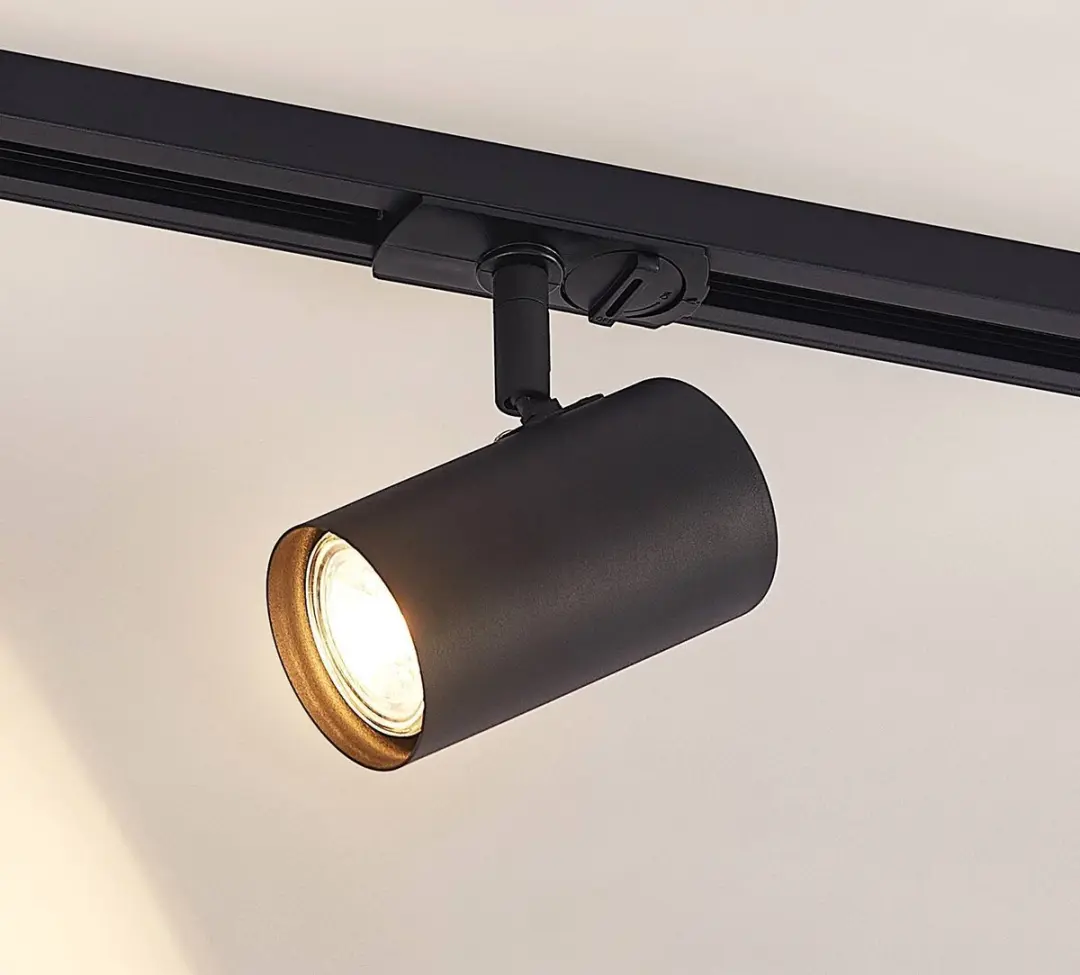 Lindby 1-Fase Railverlichting GU10 - 1 Lichtpunt - Zwart