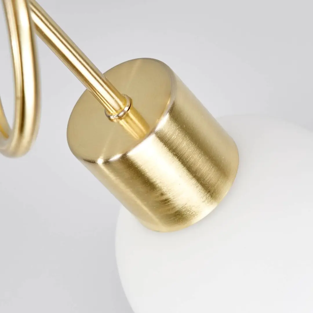 Lindby Plafondlamp 3 Lichtpunten - Ø52cm - Messing/Opaalwit