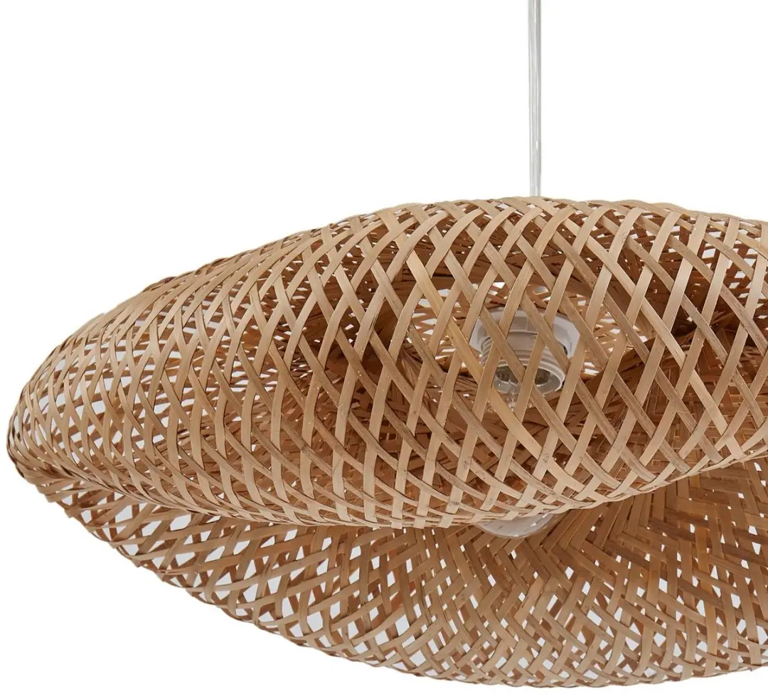 Lindby Hanglamp Bamboe 18cm - E27 - Ø50cm