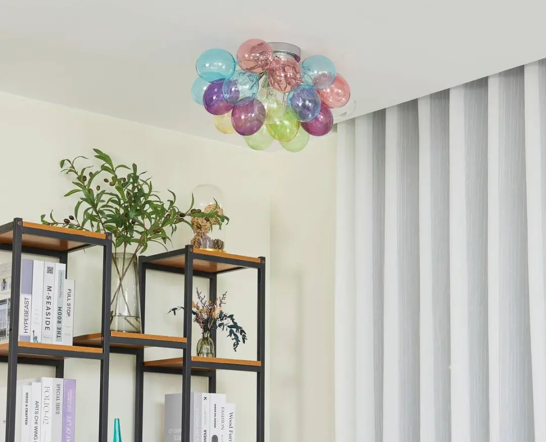 Lucande Plafondlamp 6xG9 Glas - 50cm Meerkleurig