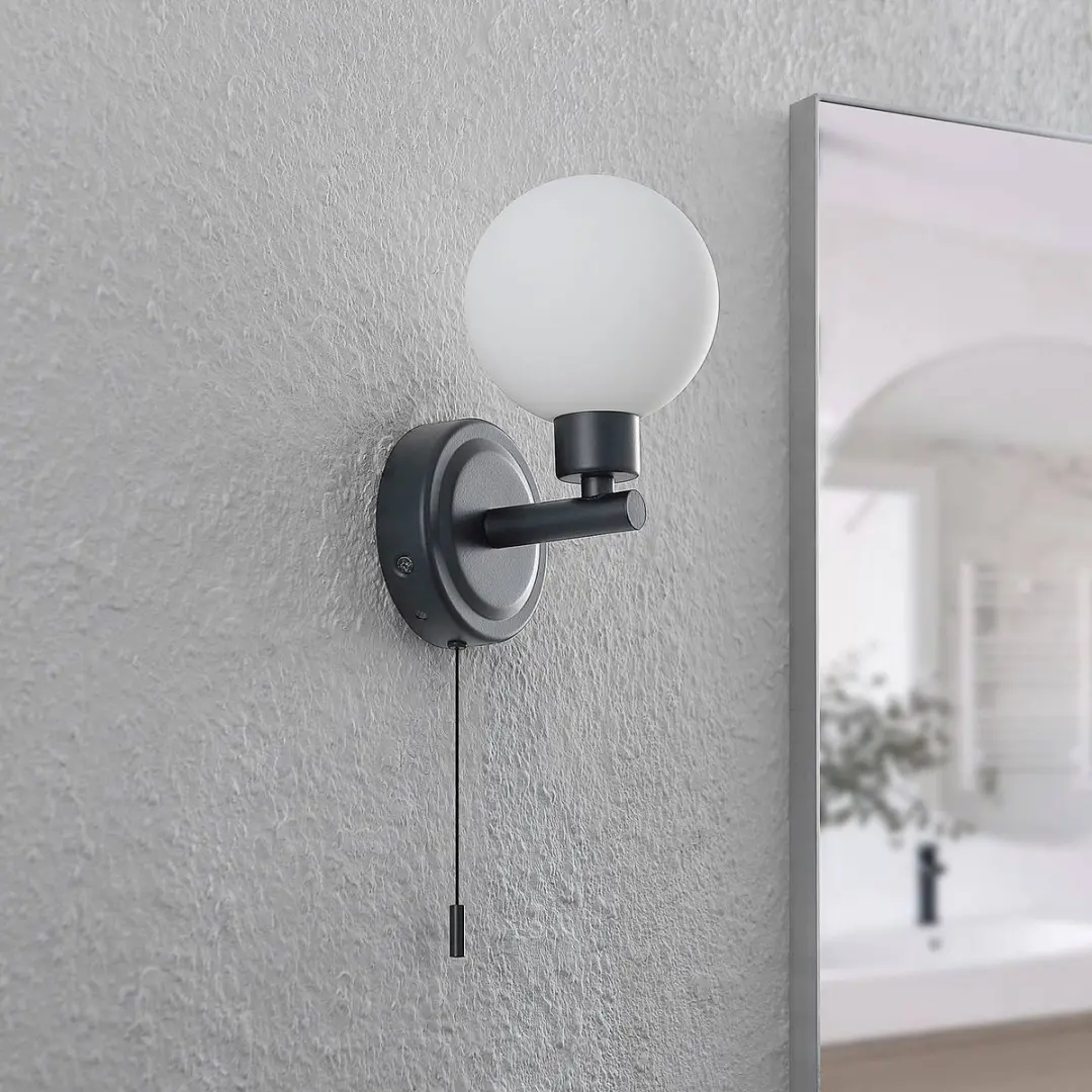 Lindby Wandlamp G9 17,7cm - Zwart mat
