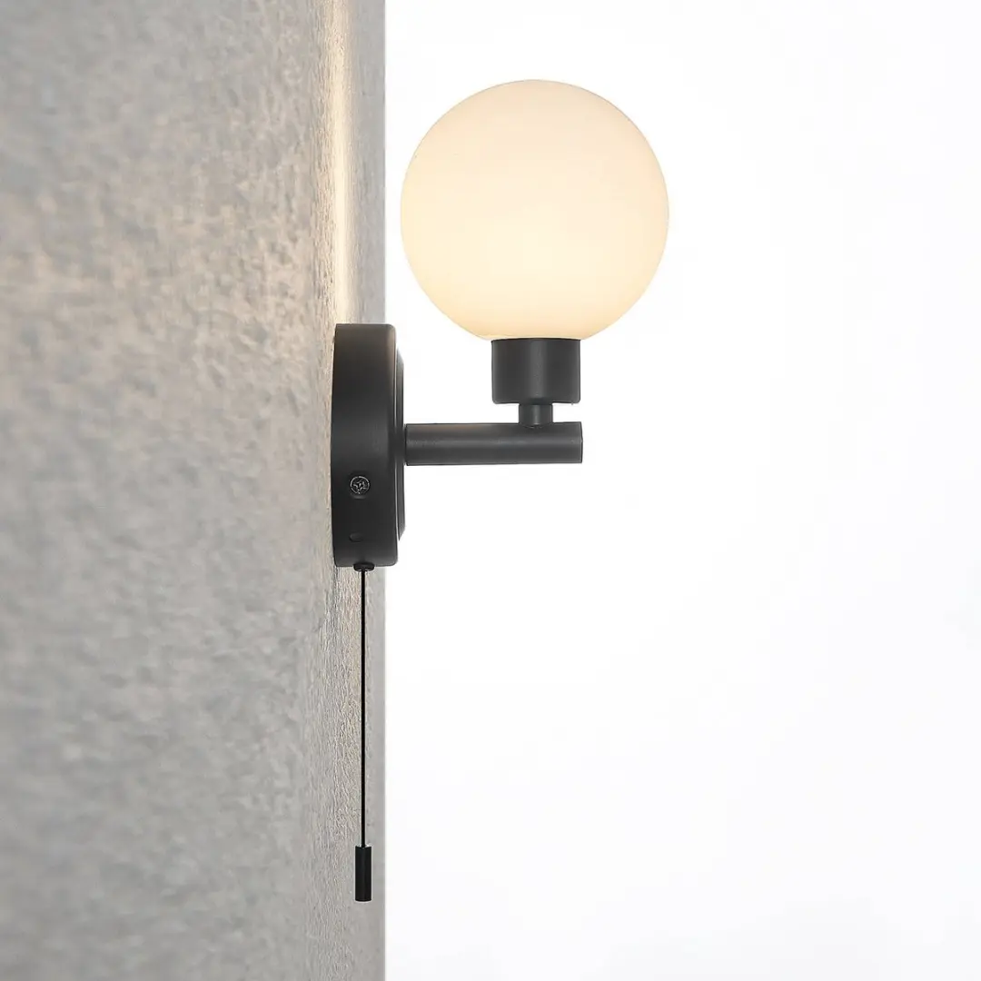 Lindby Wandlamp G9 17,7cm - Zwart mat