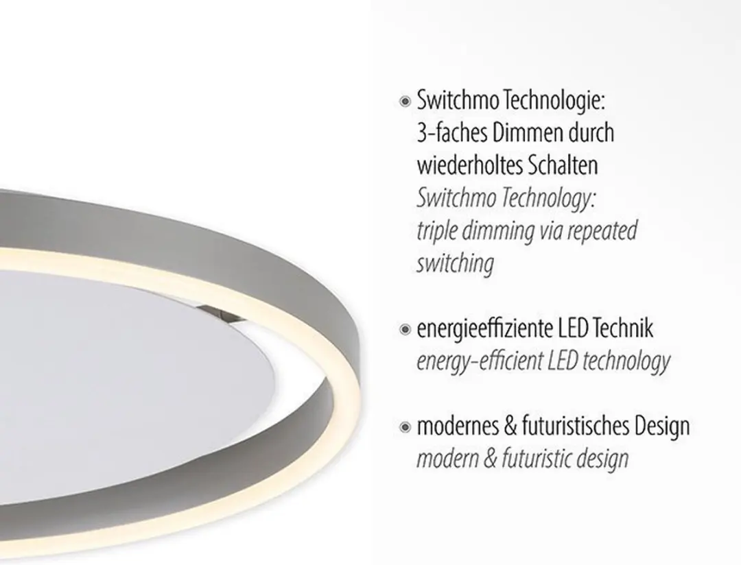 Just Light Ritus Plafondlamp LED 800 Lumen - Antraciet