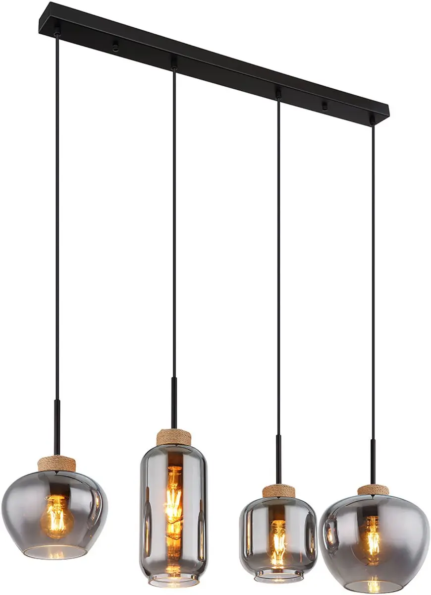 Globo Hanglamp E27 4x