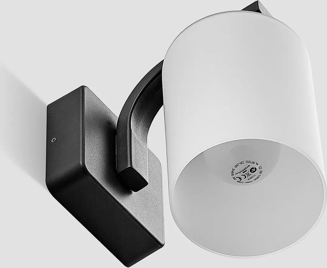 Lindby Wandlamp Buiten Aluminium Glas 1 Lichtpunt E27 - Donkergrijs