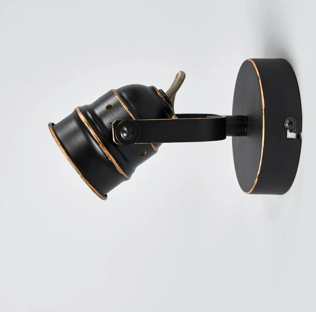 Lindby Wandlamp Metaal GU10 10W - Zwart/Goud
